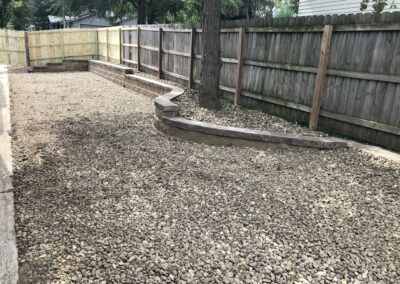 training wall and hardscaping | after