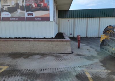 commercial retaining wall | after