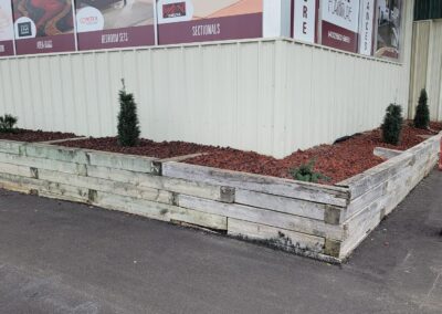 commercial retaining wall | before