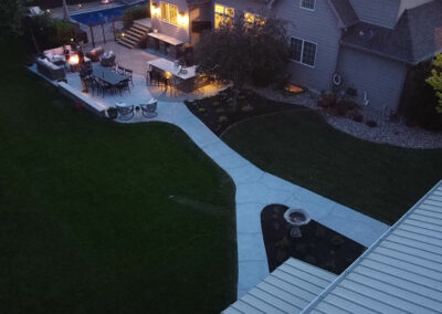 concrete patio and walkway | after