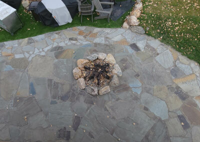 gas fire pit and patio | after