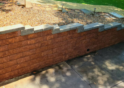 retaining wall and landscaping | after