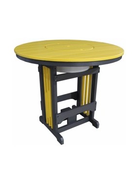 Amish Patio Table Pub with Cooler Round #66